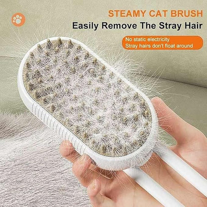 3-in-1 Steam Pet Grooming Brush – Spa-Quality Massage for Dogs & Cats