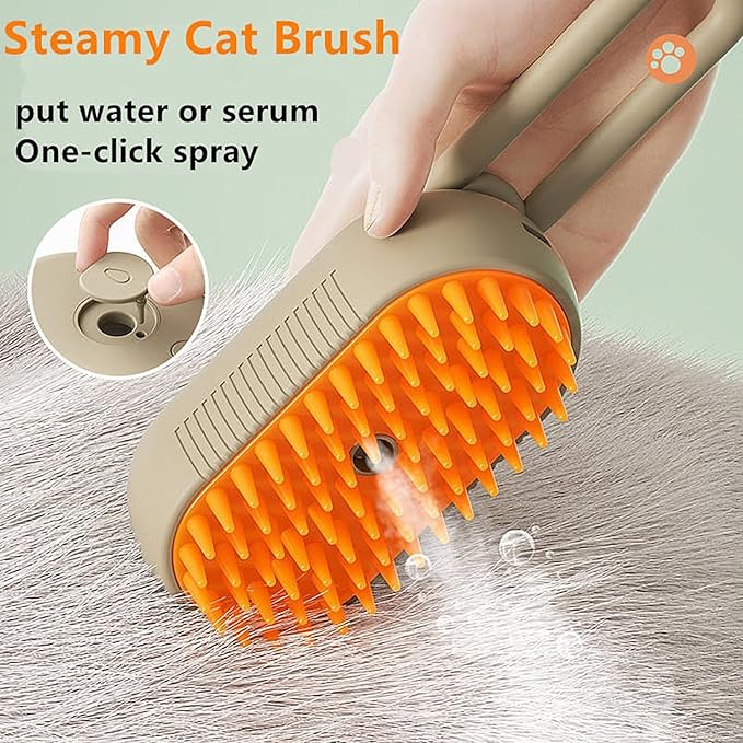 3-in-1 Steam Pet Grooming Brush – Spa-Quality Massage for Dogs & Cats